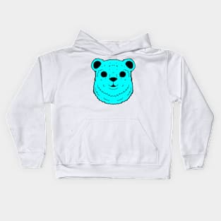 Totally Sick Neon Bear Head Kids Hoodie